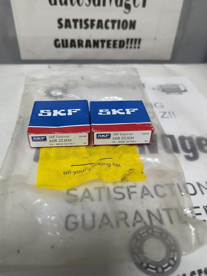 SKF,608 2ZJEM,DEEP GROOVE BALL BEARING LOT OF 2 NOS