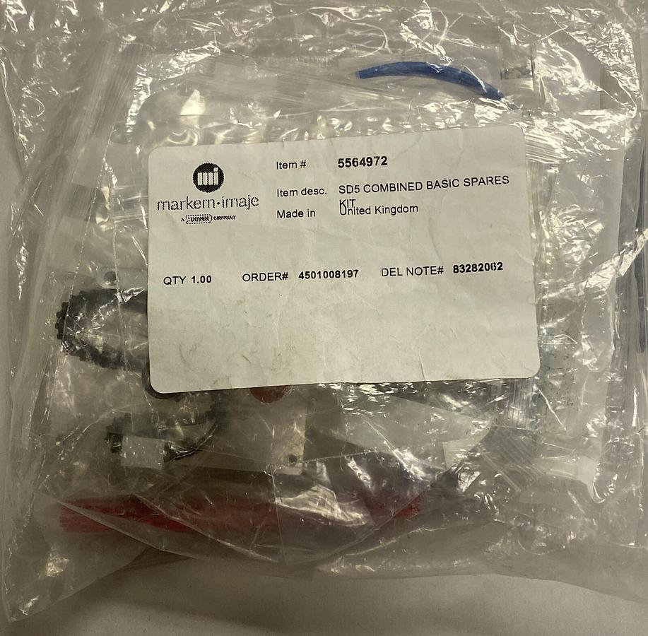 Used MARKEM,IMAJE 5564972 SD5,COMBINED BASIC SPARES KIT NEW