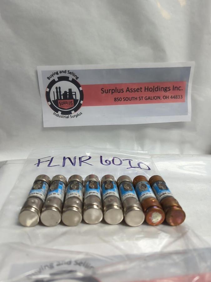 Used LITTELFUSE,FLNR-60ID,INDICATOR 60 AMP FUSE LOT OF 8 PRE-OWNED