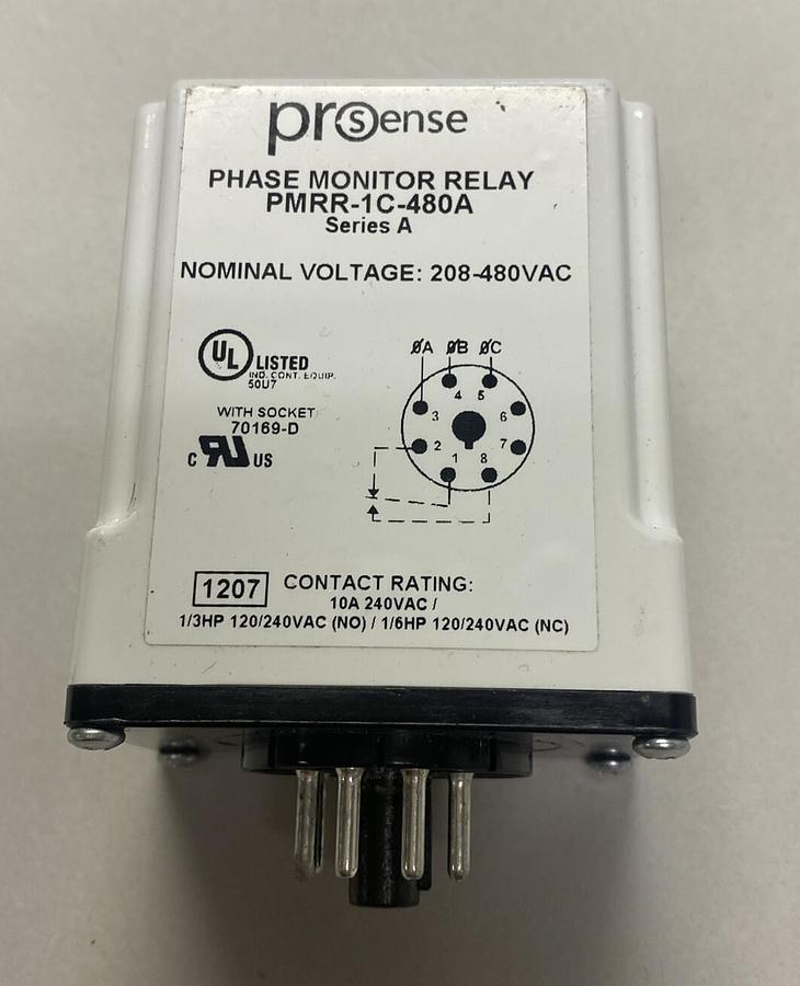 Used PROSENSE,PMRR-1C-480A,PHASE MONITOR RELAY