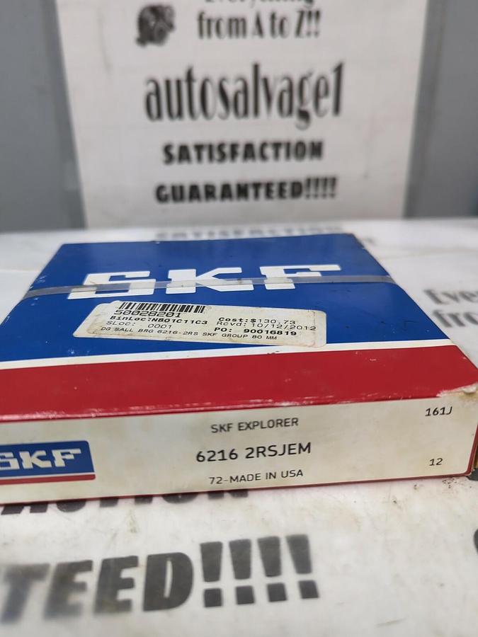 SKF,6216-2RSJEM,DEEP GROOVE BALL BEARING NOS