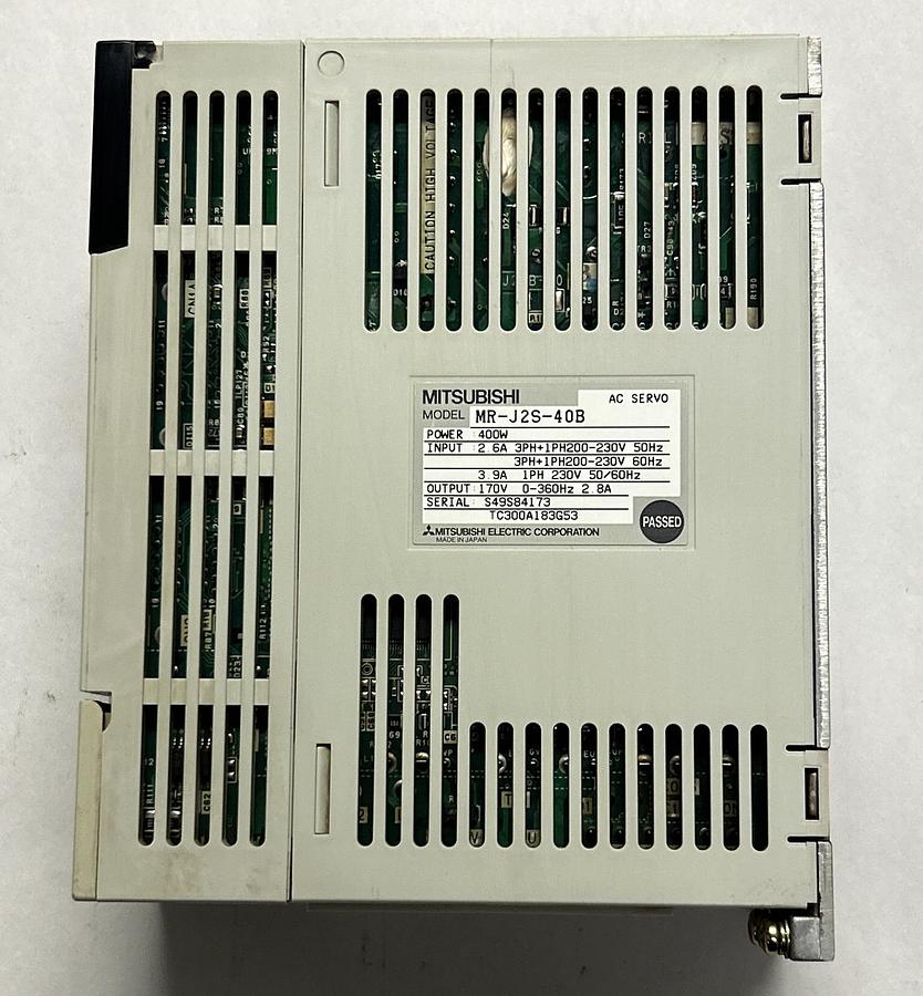 Used MITSUBISHI,MR-J2S-40B,SERVO AMPLIFIER 2.6A 3PH 200-230V