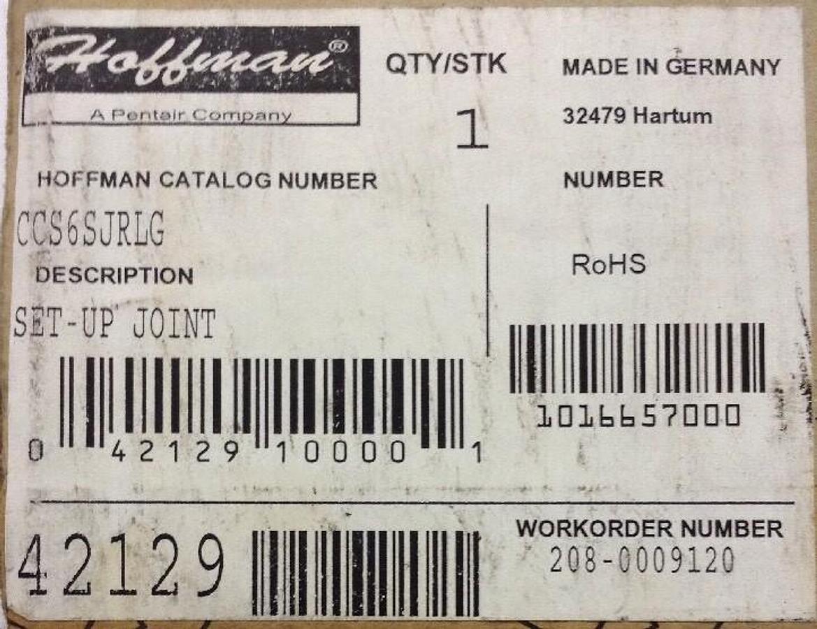 Hoffman,CCS6SJRLG,Set-Up Joint