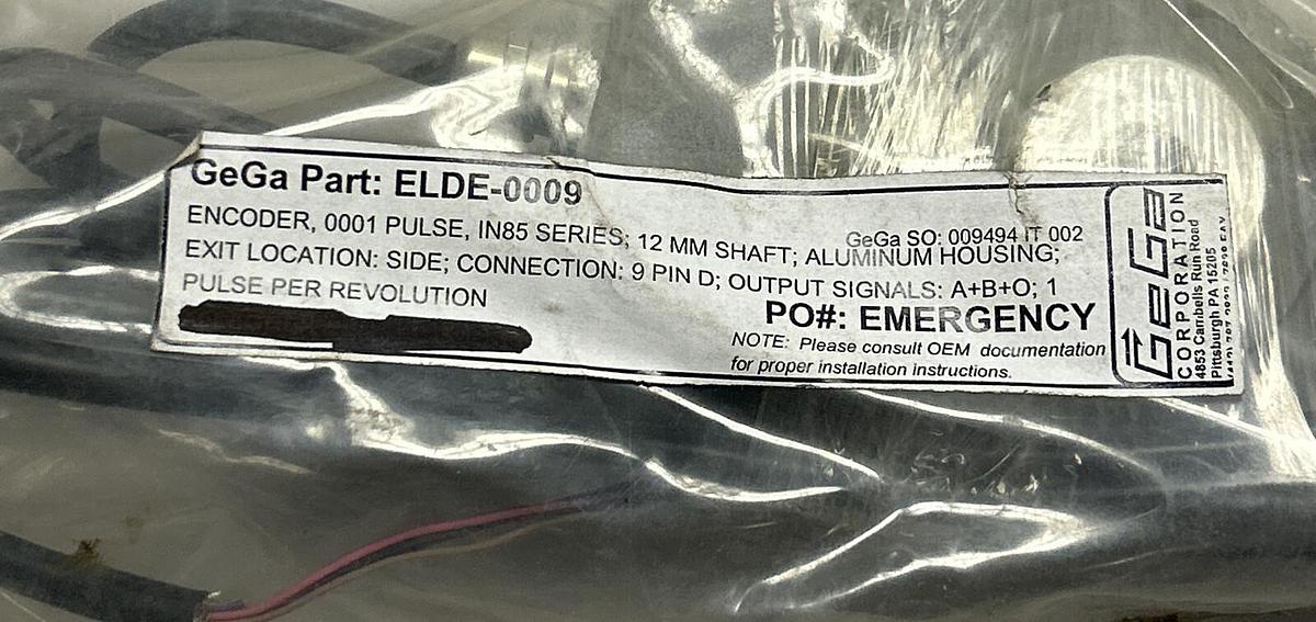 Used GEGA,ELDE-0009,ENCODER NEW