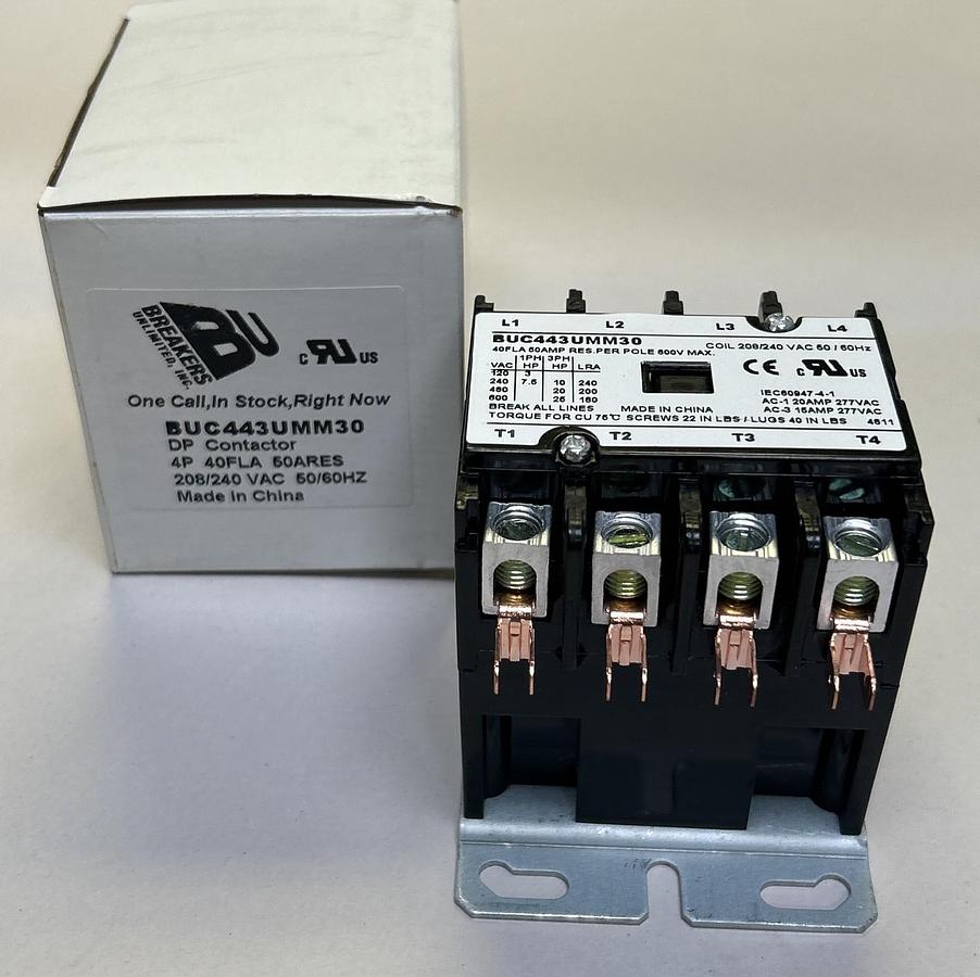 BREAKERS UNLIMITED,BUC443UMM30,DEFINITE PURPOSE CONTACTOR NOS