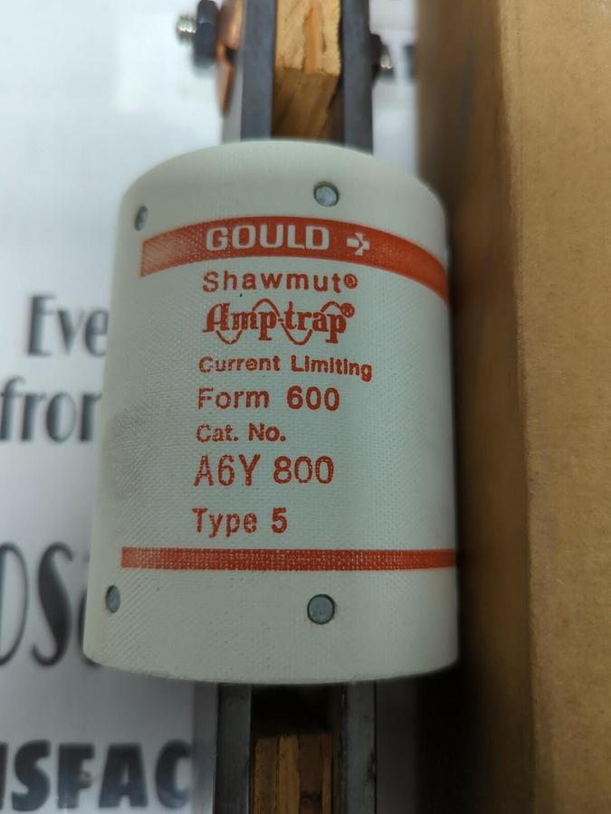 GOULD SHAWMUT,A6Y800-5,AMP-TRAP TYPE 5 SPECIAL PURPOSE FUSE CLASS FORM 600 NOS