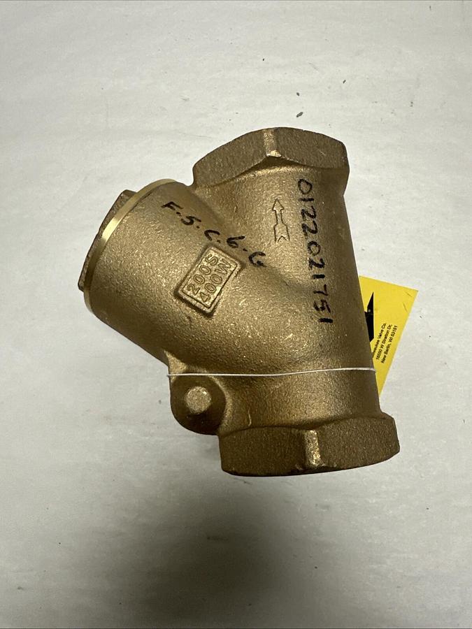 Used Milwaukee Valve,200S400W,Brass 2" Y Check Valve