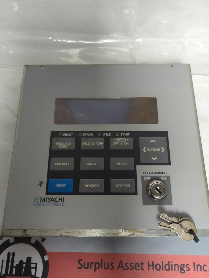 Used MIYACHI UNITEK,3525-01,CONTROL PANEL REV C WITH KEYS PRE-OWNED