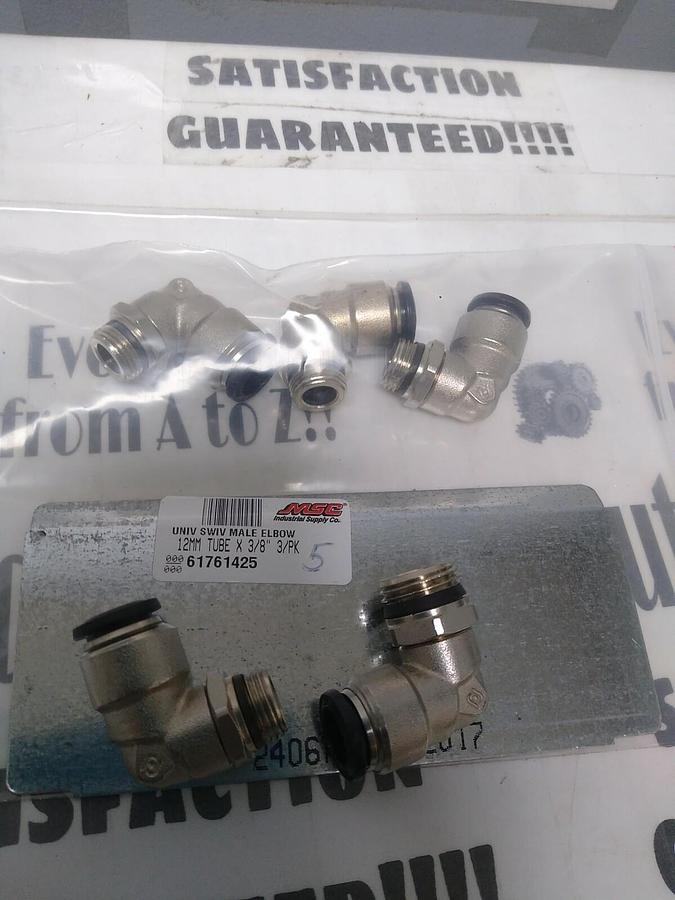 UNBRANDED,61761425,TUBE MALE SWIVEL ELBOW 12MMX3/8 IN LOT OF 5 NOS