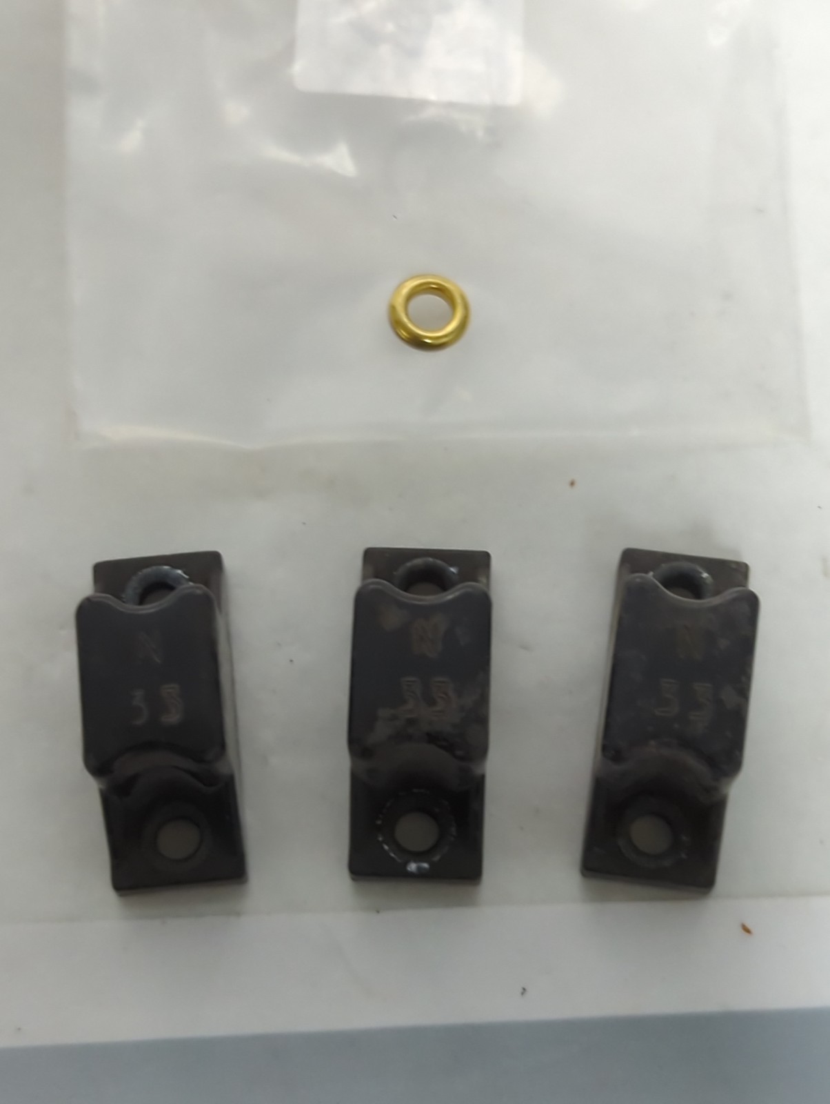 Used ALLEN BRADLEY,N53,THERMAL OVERLOAD PROTECTION HEATER ELEMENT LOT OF 3 PRE-OWNED