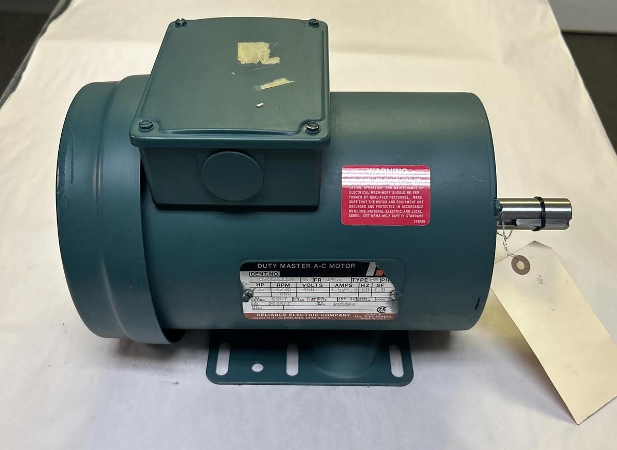 Used RELIANCE,B76C1331M,AC MOTOR 1.5HP 1730RPM 460V 145T FRAME