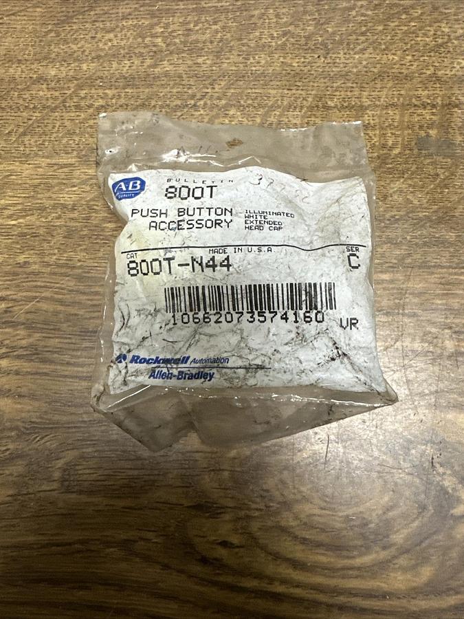 Used Allen Bradley,800T-N44,Push Button Accessory Illuminated White Extended Cap