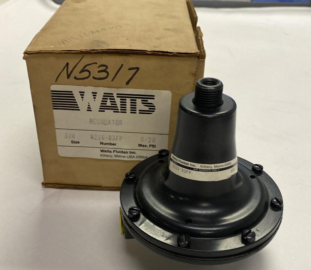 PARKER WATTS,R21603FP,PNEUMATIC REGULATOR NEW