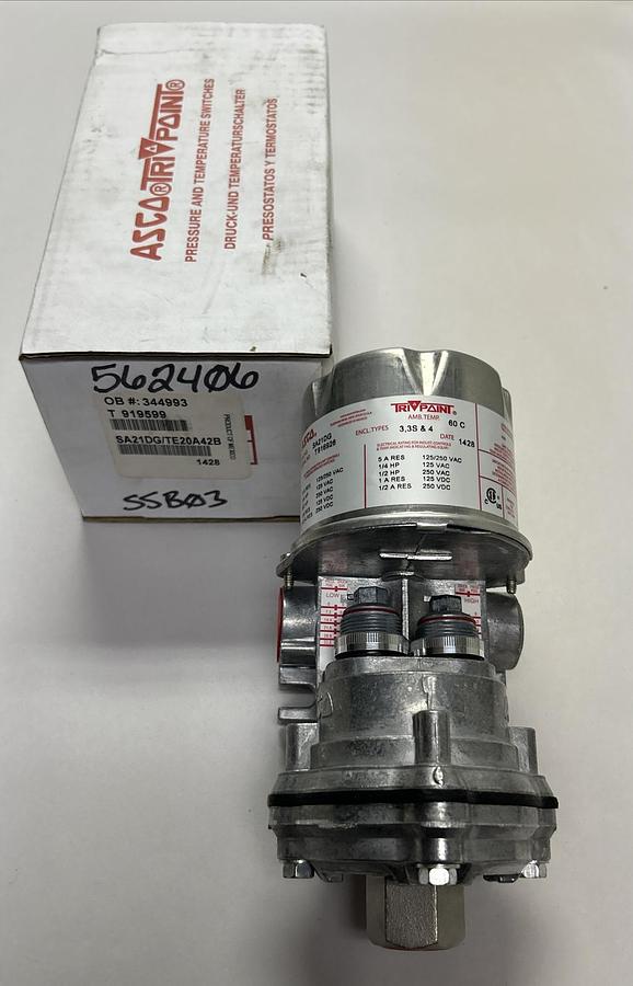 Used ASCO,SA21DG/TE20A42B,PRESSURE SWITCH NEW