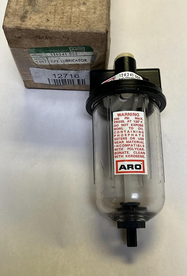 Used ARO,126241000,LUBRICATOR 1/2INCH NOS
