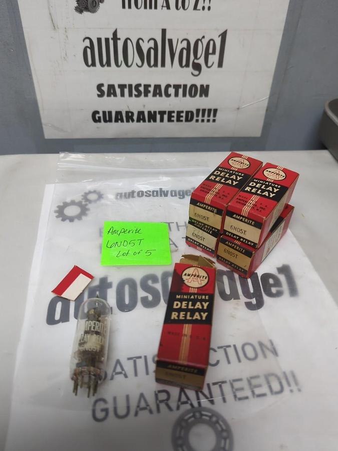 AMPERITE,6N05T,MINIATURE DELAY RELAY TUBE LOT OF 5 NOS