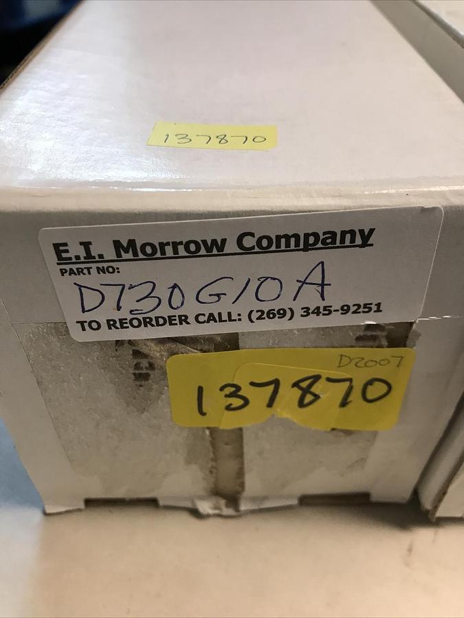 Used E.I. Morrow,D730G10A,Filter NOS Lot Of 2