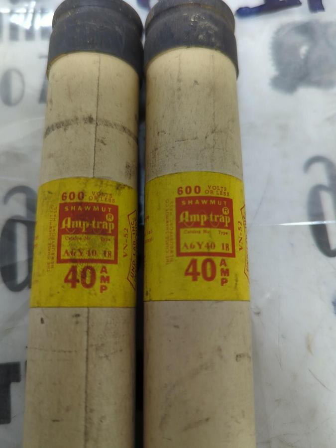 SHAWMUT,A6 Y40 1R,AMP-TRAP FUSE LOT OF 2 NOS