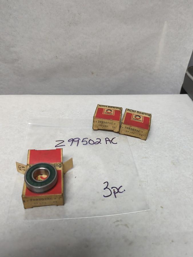 NDH DELCO,Z99502AC,BALL BEARING LOT OF 3 NOS