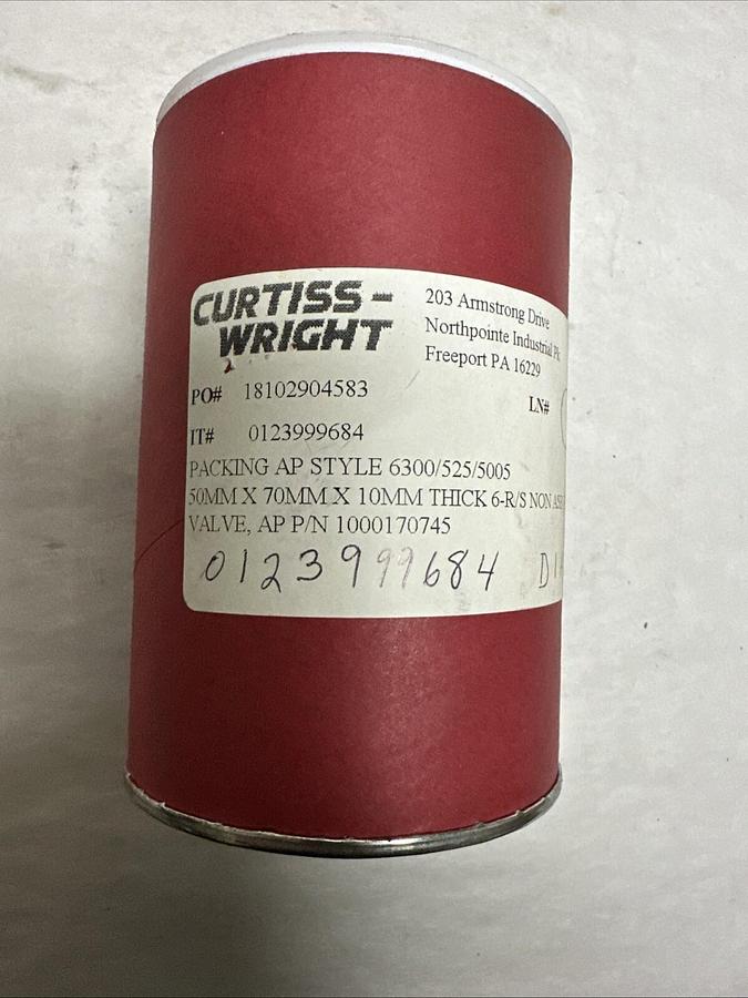 Used Curtiss Wright,0123999684,Packing Rings 50mm x 70mm x 10mm Thick