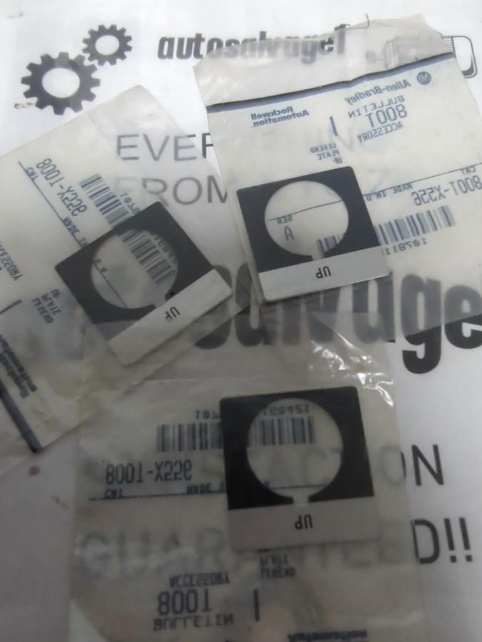 ALLEN BRADLEY,800T-X556,SERIES A LEGEND PLATE UP LOT OF 3