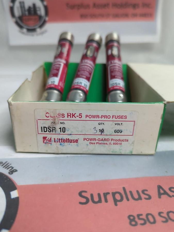 LITTELFUSE,IDSR10,INDICATOR FUSE 10 AMP LOT OF 3 NOS