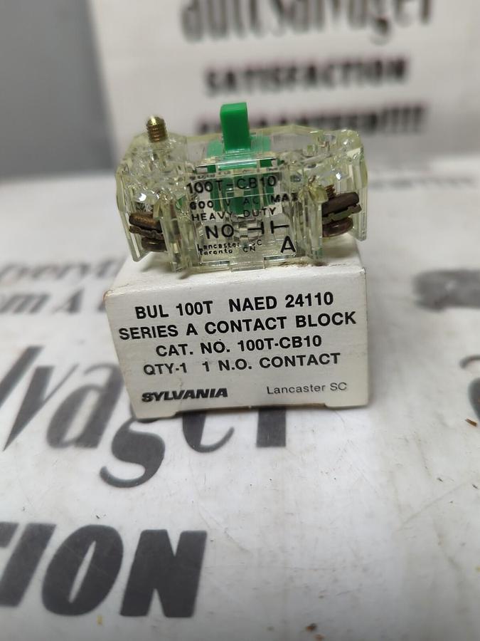 SYLVANIA,100T-CB10,SERIES-A CONTACT BLOCK NEW IN BOX