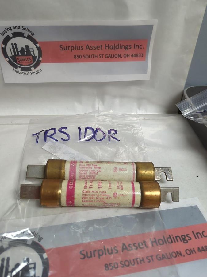 Used GOULD SHAWMUT,TRS100R,TRI-ONIC FUSE 100 AMP LOT OF 2 PRE-OWNED