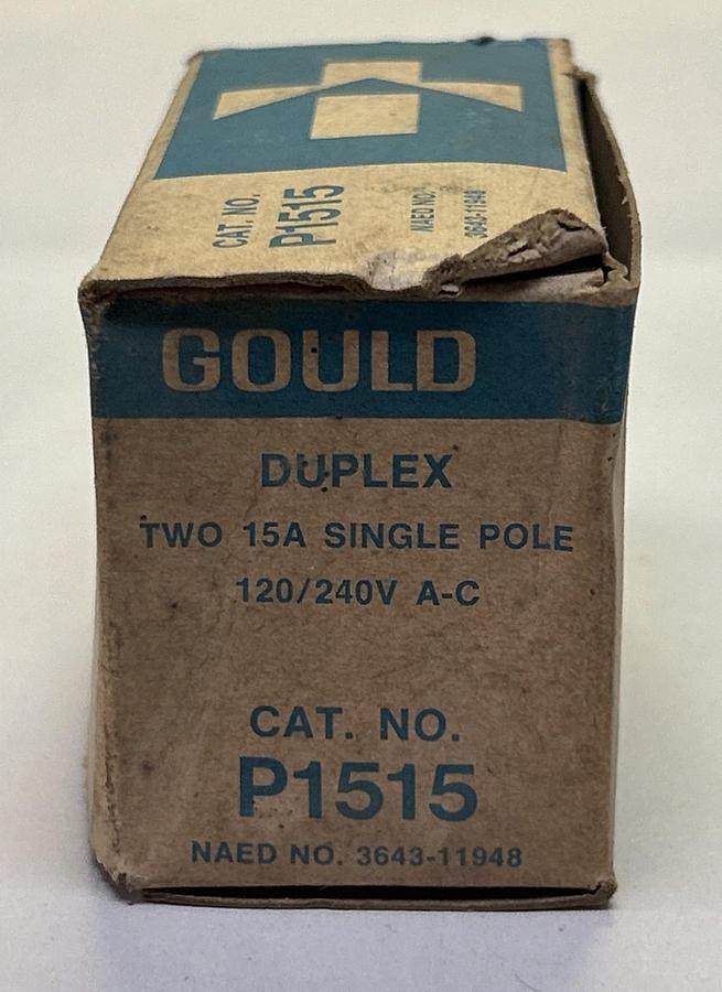 GOULD ITE,P1515,PUSHMATIC TANDEM CIRCUIT BREAKER 15A 120/240V 1P NOS