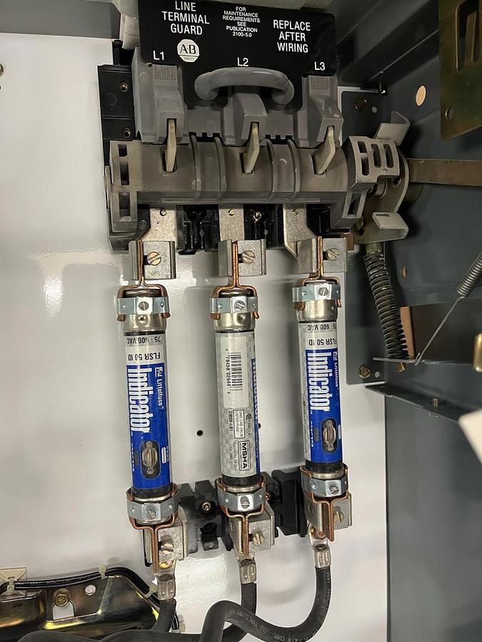 Used ALLEN BRADLEY,2112B,2100 SERIES SIZE 3 32" FUSED MCC BUCKET