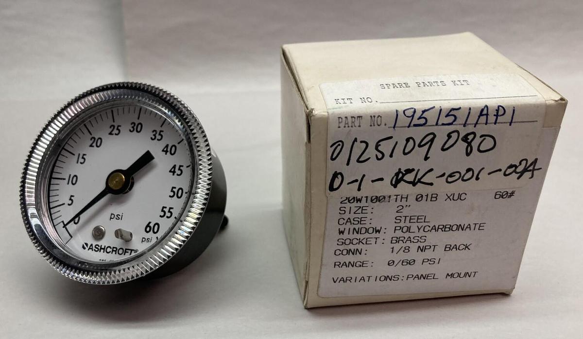 Ashcroft,20W1001TH 01B XUC,Spare Parts Kit 2 Inch Size 0/60 PSI