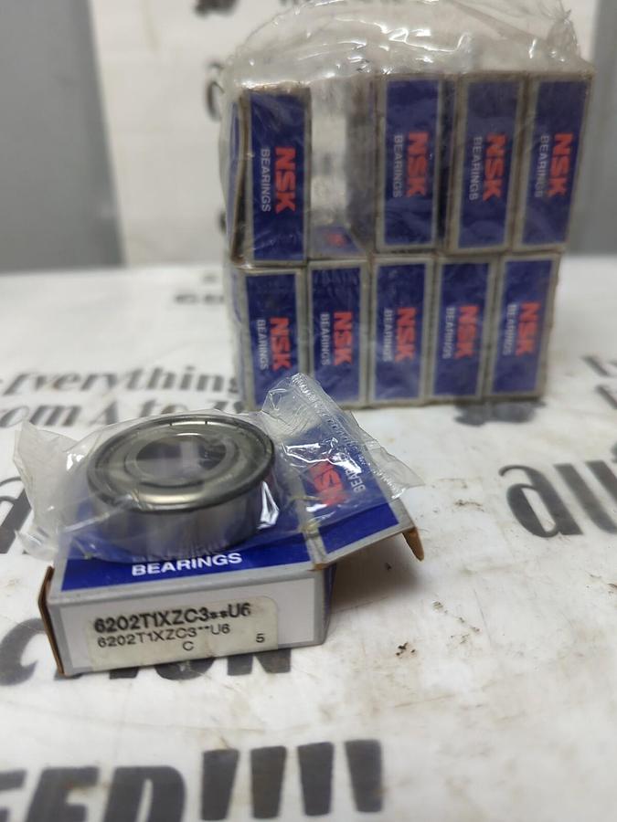 NSK,6202T1XZC3**U6,DEEP GROOVE BALL BEARING 30MM BORE LOT OF 10