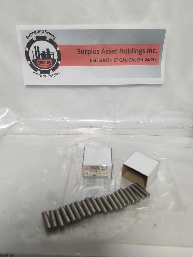 STANDARD FASTENINGS,1/4,DOWELS PINS 1/4 INCH PACK OF 20 PCS NOS