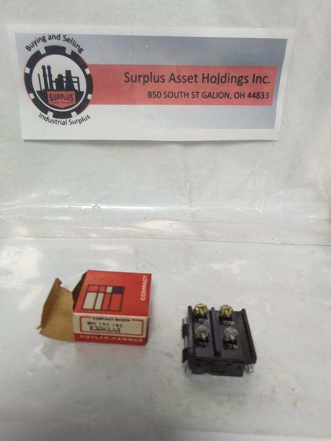 CUTLER HAMMER,E30KLA3,CONTACT BLOCK 600V NOS