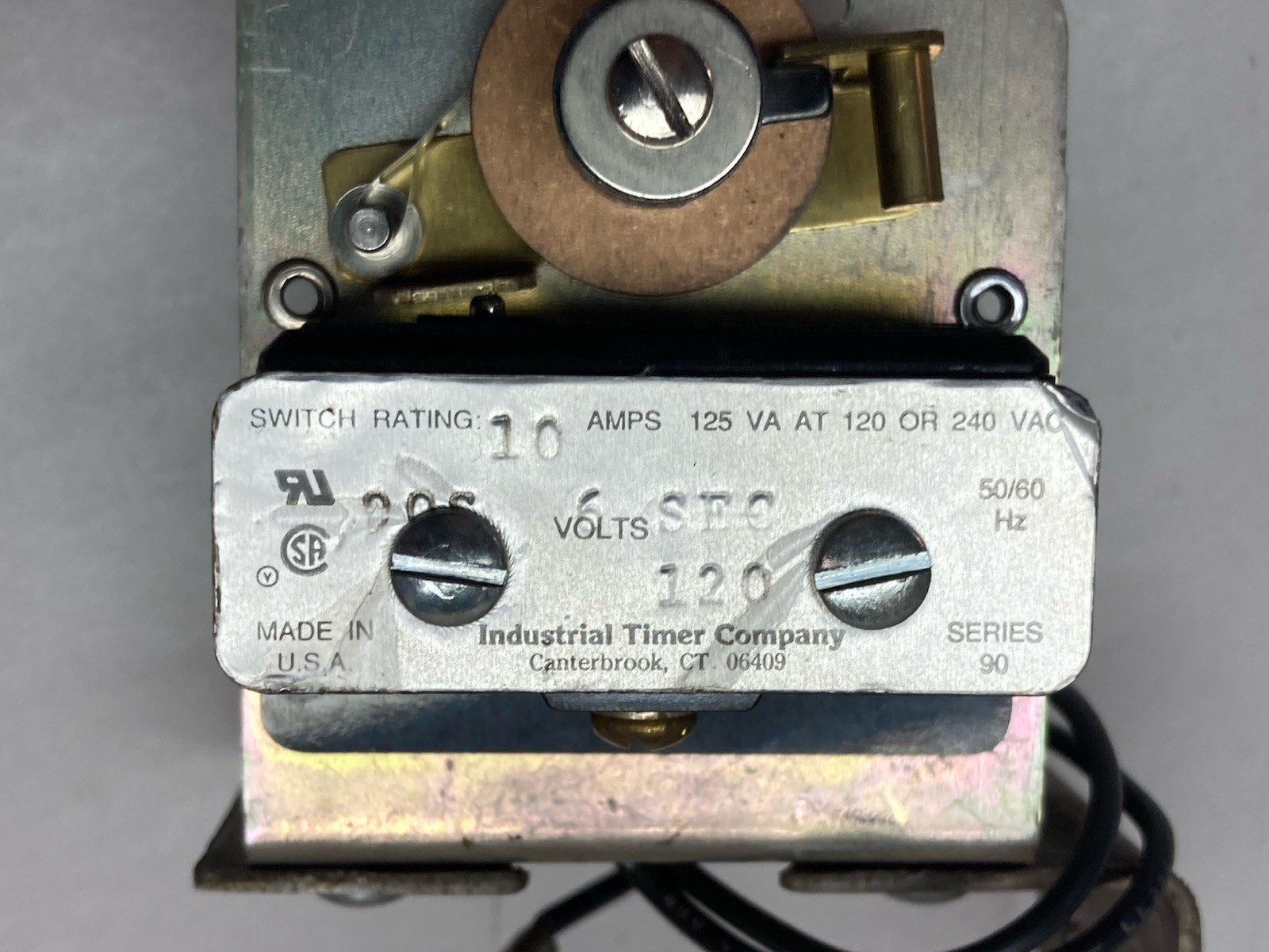Used Industrial Timer Company,906-6-SFC,Timer Switch 10A 120V 125VA 50/60Hz
