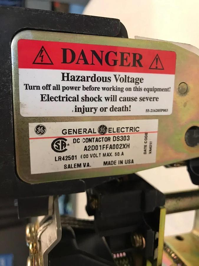 GE,DS303 A2D01FFA002XH,DC Contactor 50AMP