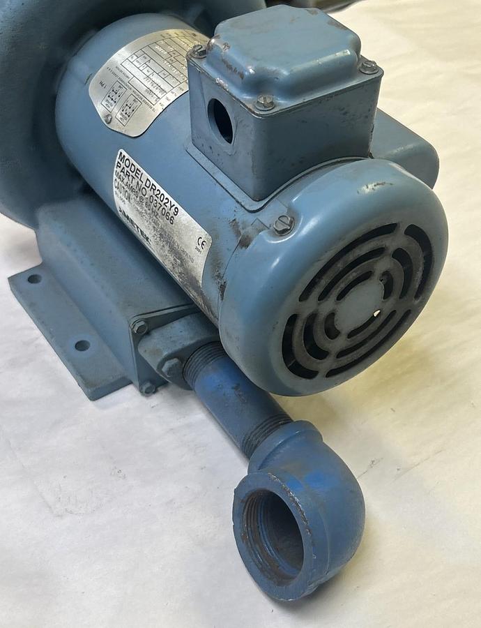 Used AMETEK,DR202Y9,REGENERATIVE BLOWER 1/3HP 2800/3400PRM 1PH 42C7 FRAME