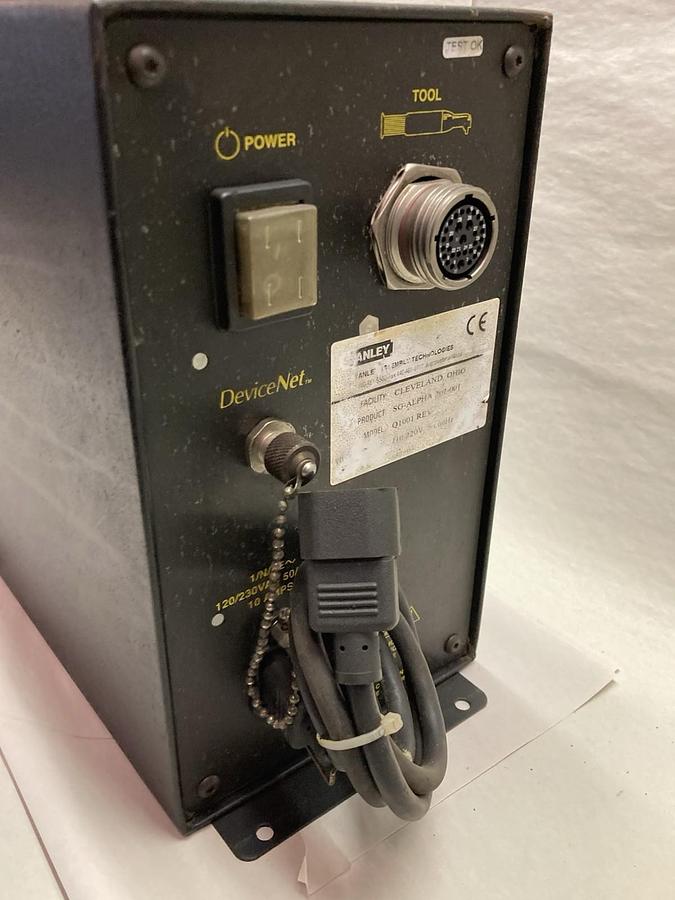 Used Stanley,Q1001-202-001,Alpha Module w/ Dnet Nutrunner Controller Rev.A 10A110/22
