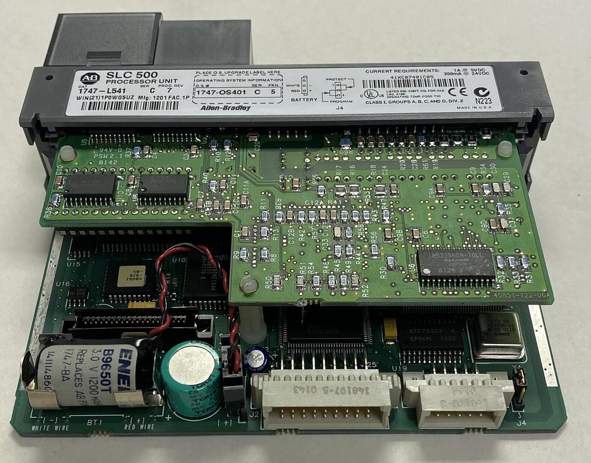 Used ALLEN BRADLEY,1747-L541,SER C PROC. REV 7 PROCESSOR UNIT 1747-OS401 SER C FRN 5