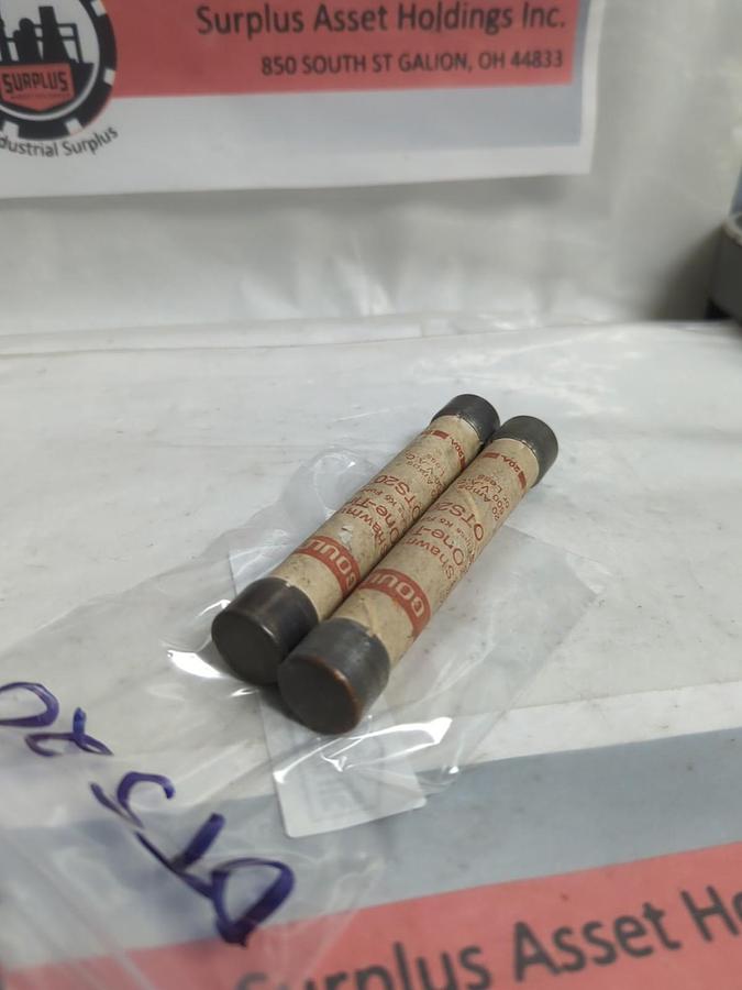 Used GOULD SHAWMUT,OTS20,ONE-TIME 20 AMP FUSE LOT OF 2 PRE-OWNED