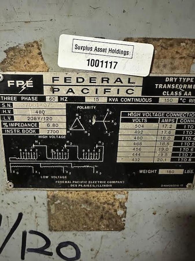 Used Federal Pacific 15