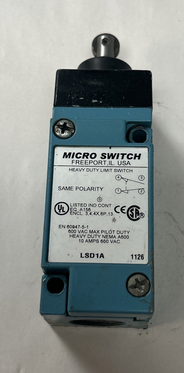 Used HONEYWELL MICRO SWITCH,LSD1A,HEAVY DUTY LIMIT SWITCH