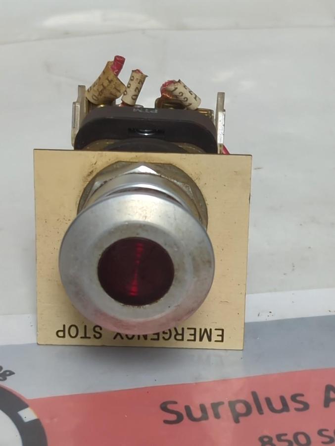 Used ALLEN BRADLEY,800T-FXP16 A1,SER T PUSH-PULL EMERGENCY STOP BUTTON PRE-OWNED