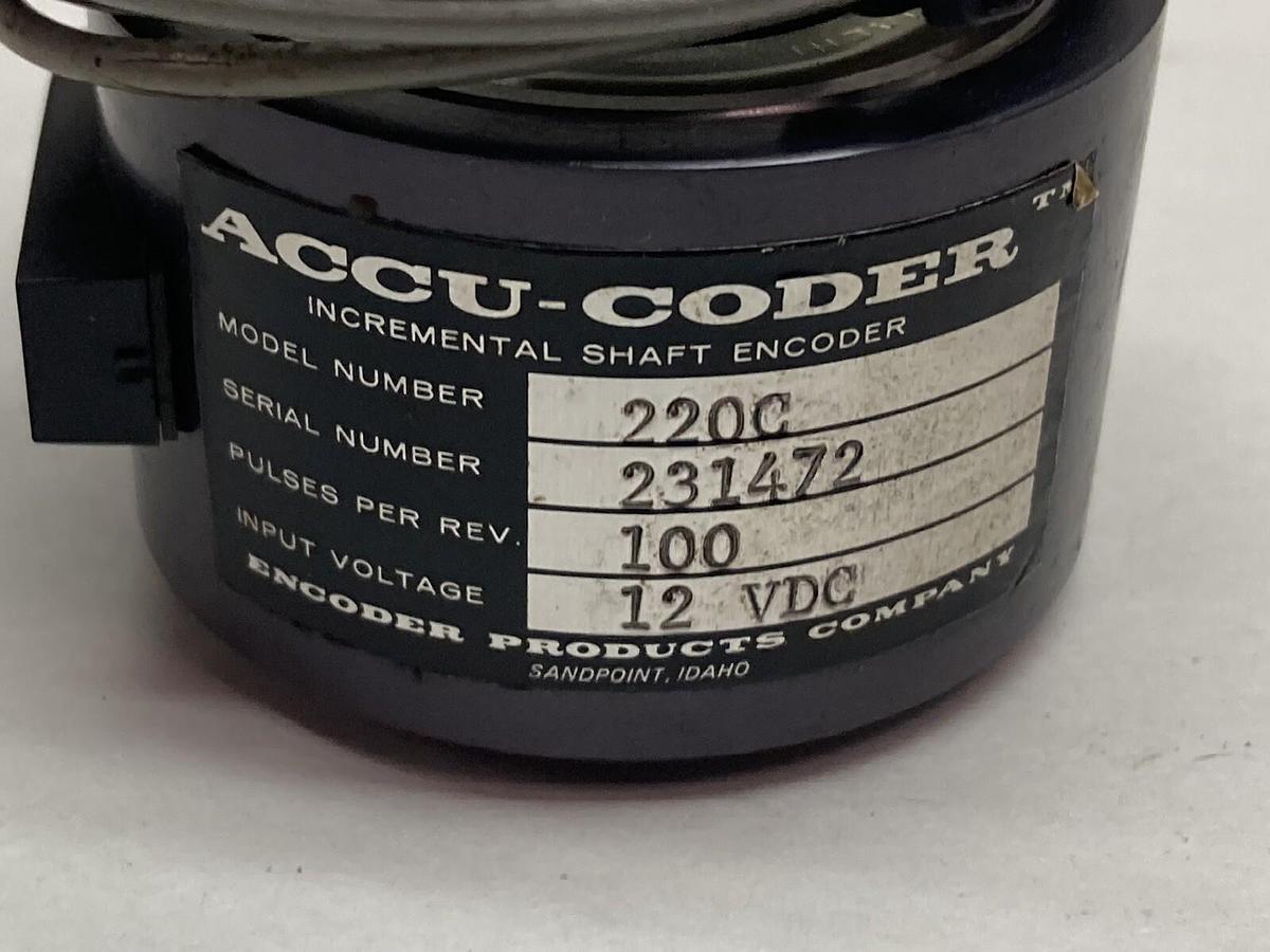 Used Accu-Coder,Model 220C,Incremental Shaft Encoder
