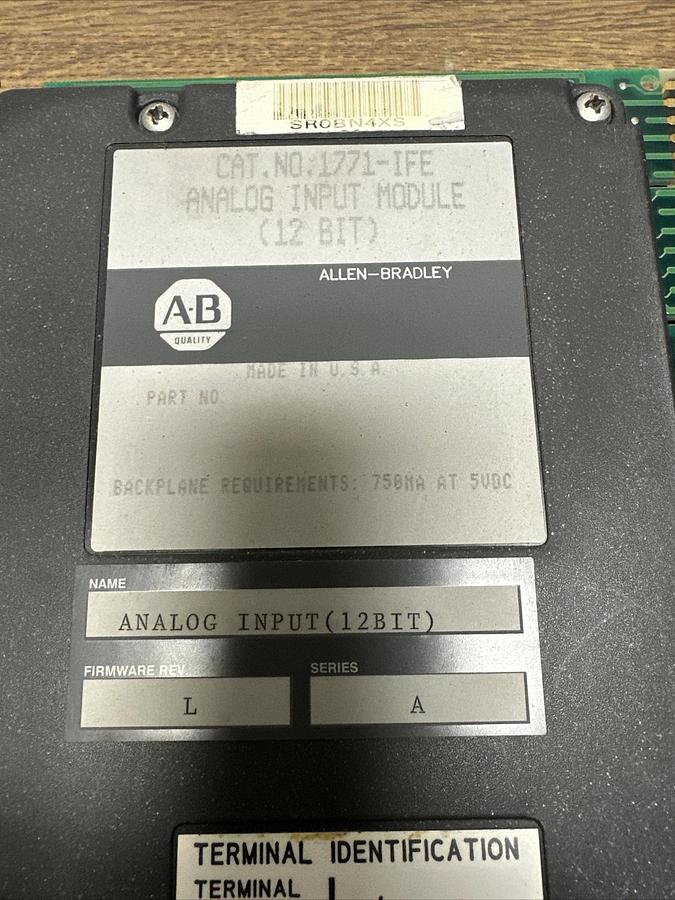 Used Allen Bradley,1771-IFE,Analog Input Module 12 Bit