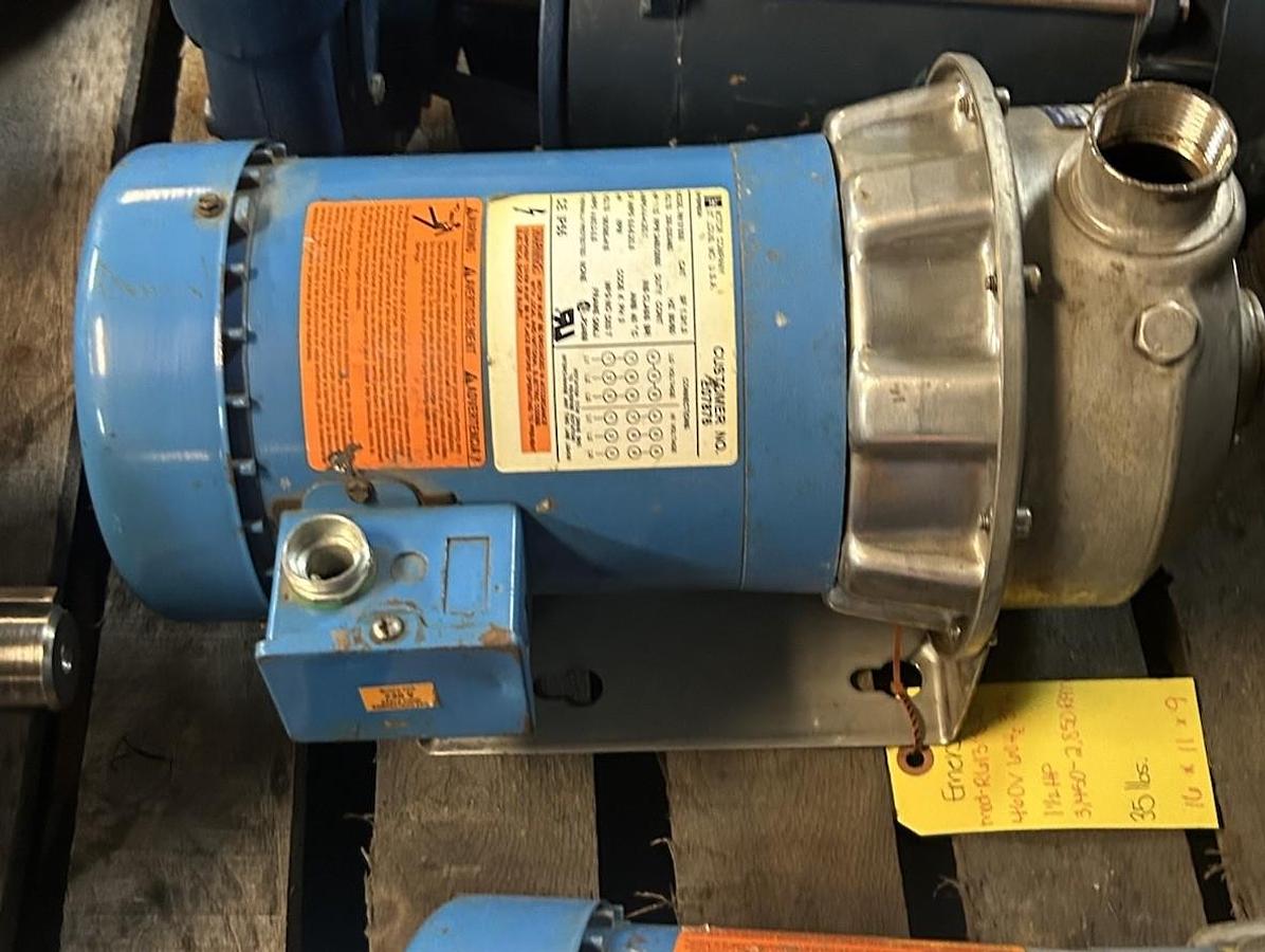 Used GOULDS,2ST1F5D4,CENTRIFUGAL PUMP 1-1/4X1-1/2-6 1.5HP 208-230/460V 3450RPM 3PH