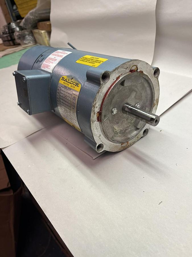 Used BALDOR,VBM3538,BRAKE MOTOR 1/2HP 3PH 1725RPM 56C