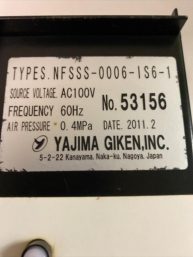 Used YAJIMA GIKEN,NFSSS-0006-IS6-1,Nut Feeder Controller