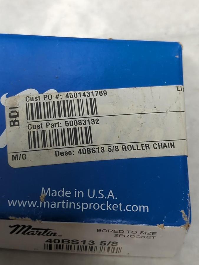 MARTIN,40BS13-5/8,BORED TO SIZE SPROCKET NOS