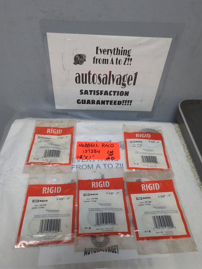 HUBBELL RACO,1373B4,REDUCING WASHERS 1-1/2 IN X 1 IN LOT OF 20 NEW